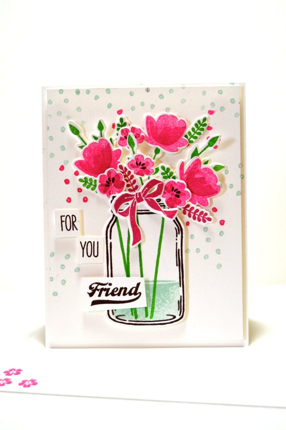 Lovely 60 Flower Jar Card