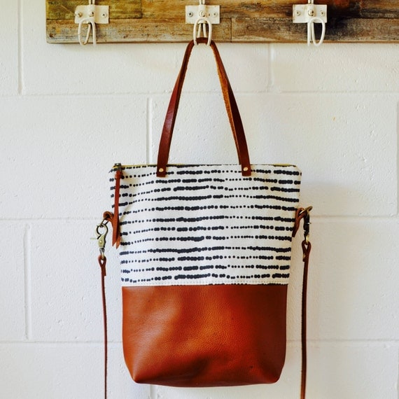 Leather Tote Bag Leather Zip tote Leather Crossbody Bag