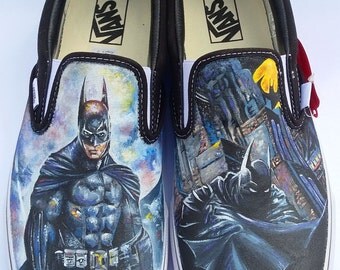 Hand Painted Batman Shoes