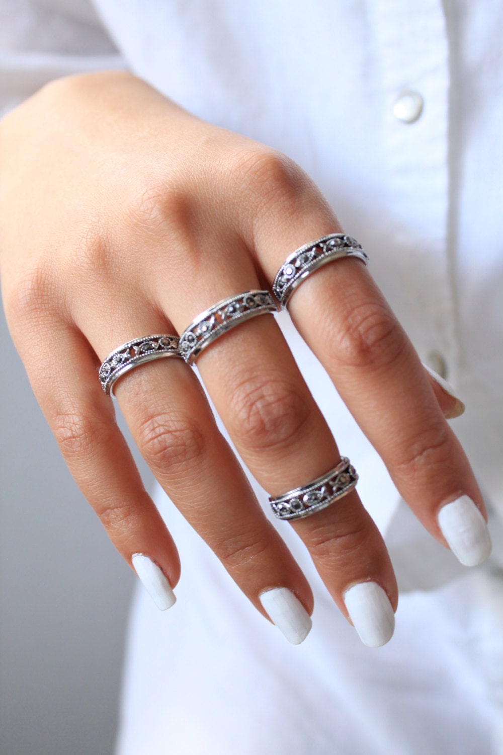 Antique Silver Ring/Silver plated Ring/Boho by SusVintage on Etsy