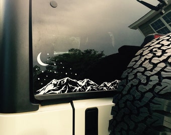 11" Vinyl Mountain Decal