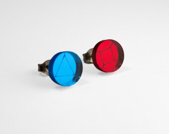 Steven Universe - Ruby and Sapphire Stud Earrings