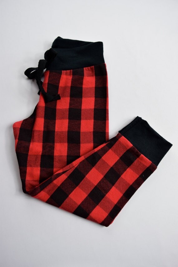 buffalo plaid jogger pants