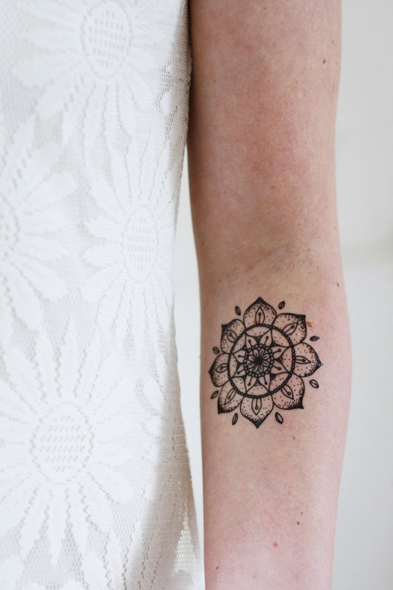 Mandala tätowierung / böhmisches temporäre tattoo / von tattoorary
