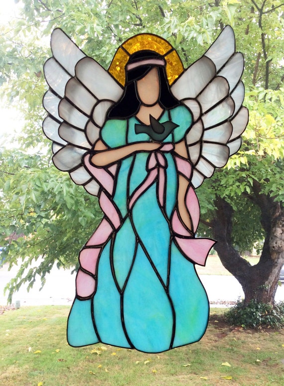 Angels Stained Glass Angels Angel Suncatcher Angel Decor