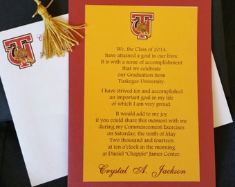 Personalized Tri-fold Graduation Invitations with Envelopes