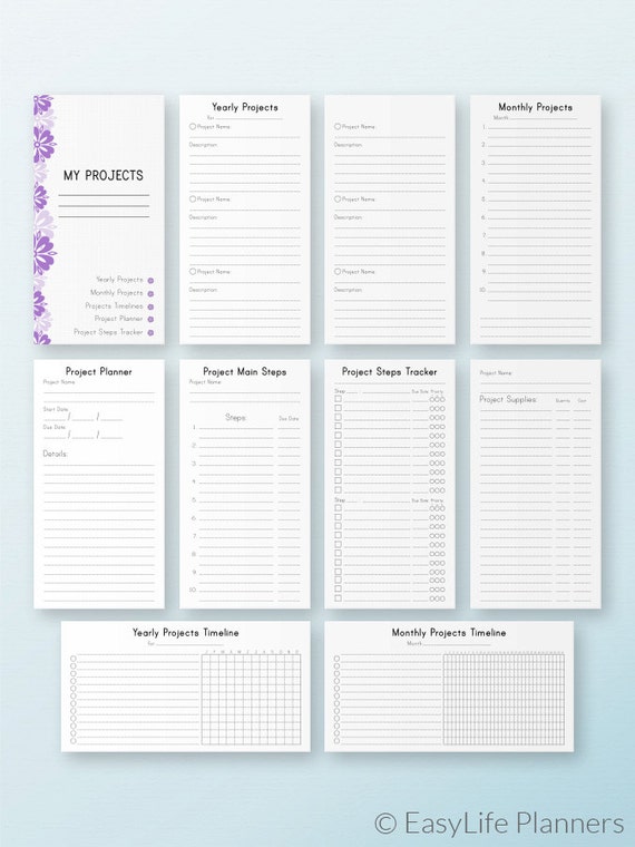 PROJECT PLANNER Midori Traveler's Notebooks by EasyLifePlanners