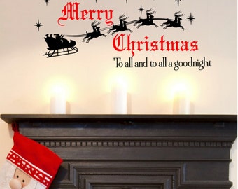 Christmas Wall Decorations christmas decal | etsy Christmas Wall Decorations christmas decal | etsy