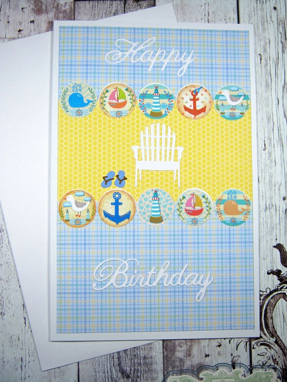 Nautical Birthday Card Happy Birthday Children Birthday