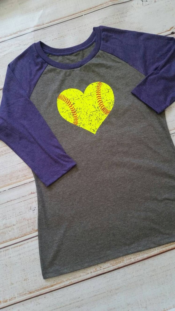 softball heart shirt