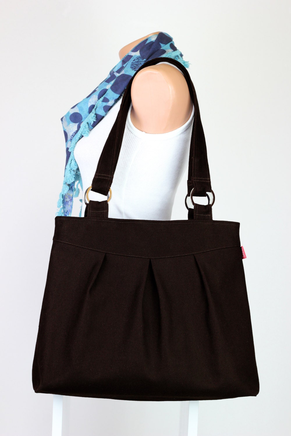 Dark Brown Canvas Purse Daily Use Bag Useful Women Fashion