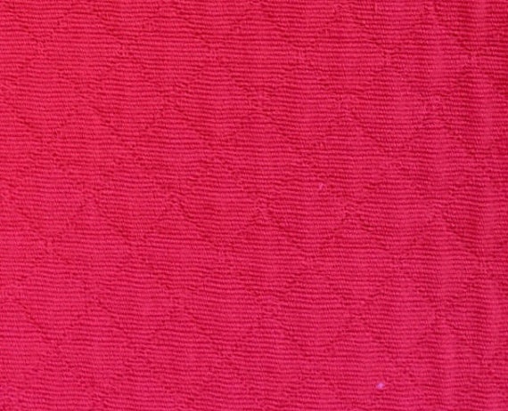 Knit Diamond Pattern Matelasse Fabric Nantucket Red Cotton