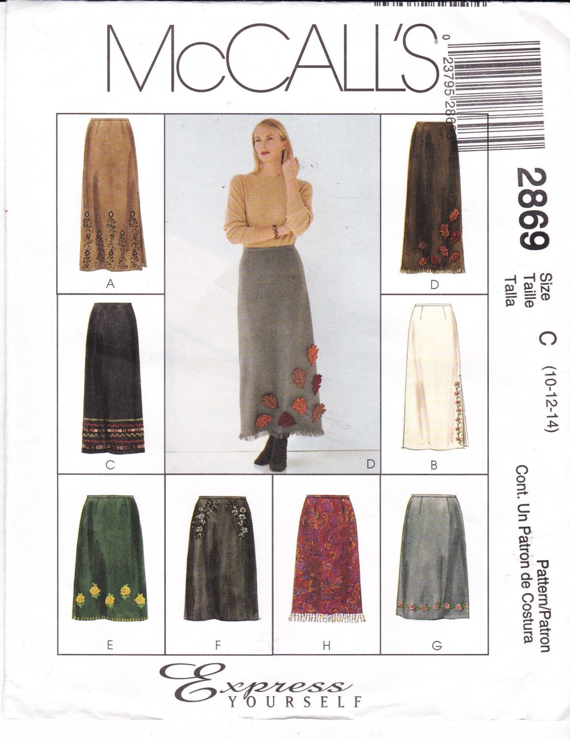 Skirt Sewing Pattern Long Skirt ALine Skirt Knee Length Skirt