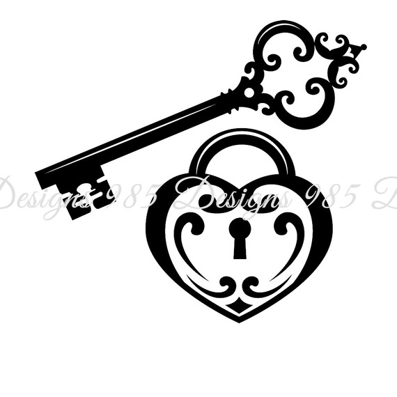 Download Heart Lock and Key SVG for Cricut and Silhouette Machines ...