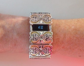 FitBit Charge Band Cover and Fitbit Charge HR Cover Bracelet: The Heart of Brighton with Window and optional Heart Earrings