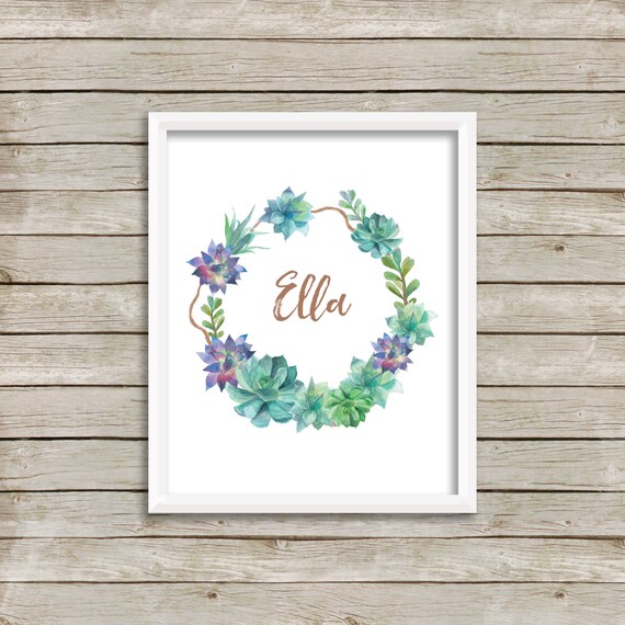 Ella Ella Printable Name Print Custom Name Print Nursery