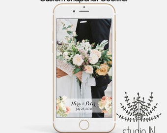 SNAPCHAT GEOFILTER, Custom Snapchat Geofilter, Wedding geofilter, Snapchat filter, floral snapchat geofilter