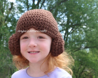ANY SIZE Princess Leia Inspired Wig Hat - Star Wars - Halloween Costume - Photo Prop - Sci-Fi Beanie - Baby/Toddler/Child/Adult Sizes -