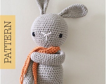 Crochet Amigurumi Cute Bunny PATTERN ONLY, Crochet Stuffed Animal, pdf Bunny Rabbit Pattern