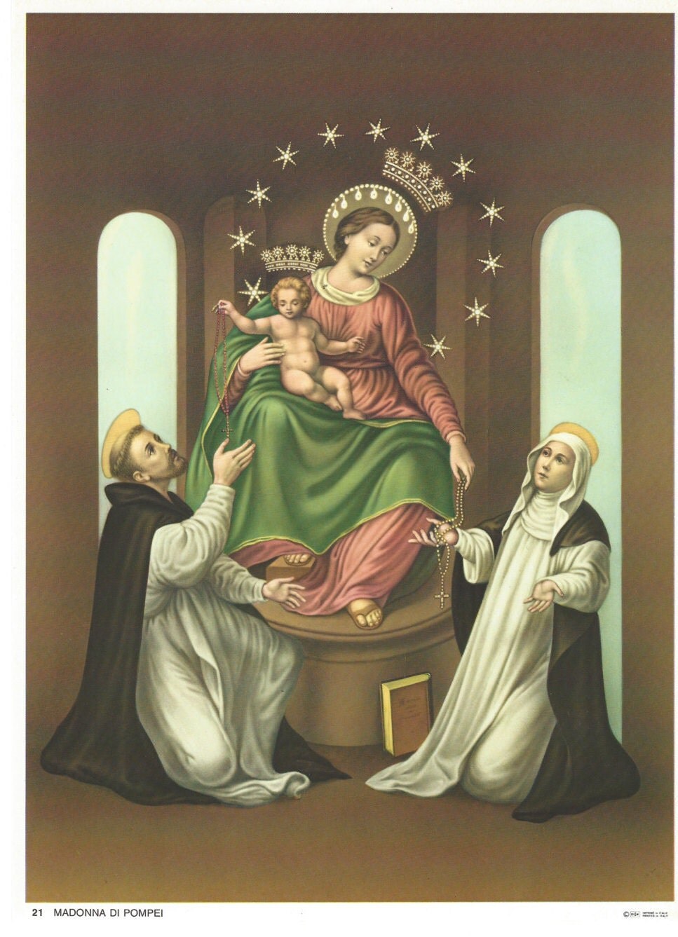 Our Lady of Pompeii Catholic Art Print Picture Blessed Virgin