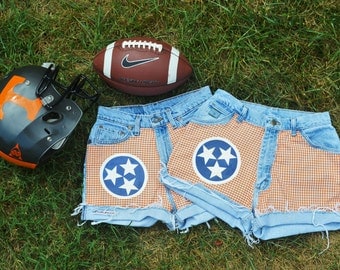 Tennessee Vols Tri-star Custom Made High Waisted Shorts