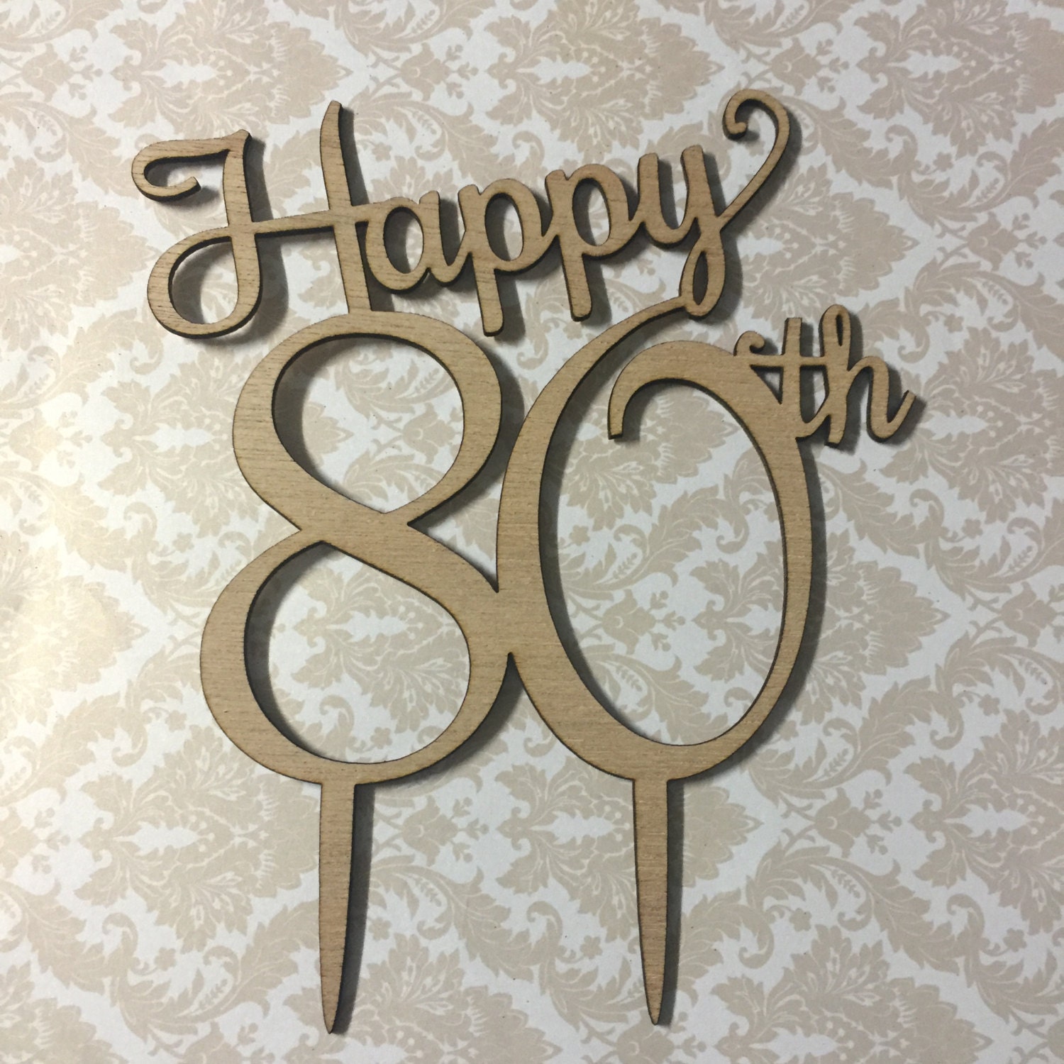 Happy 80th Birthday Cake Topper