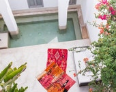 Vintage Moroccan Berber Rug, "The Aria," Boujad Rug, Pink Rug, Red Rug, Faded Rug, Colorful Rug, Bohemian Decor, Boho Rug, Turkish Rug