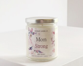 Mint Berry Soy Candle - 8 oz Scented Soy Candle - Mother's Day- Mom Gift - Christmas Candle - Soy Wax Candle - phthalate free- cotton wick