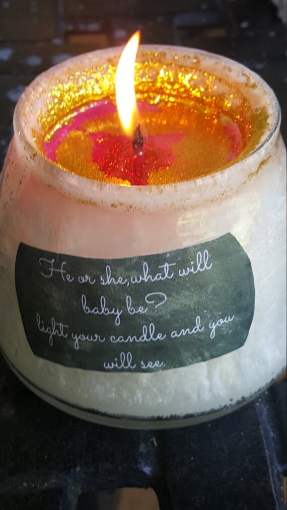 Gender reveal candles
