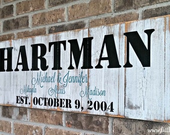 family name established sign personalized rustic sign wooden name sign outdoor decor - Custom Signs For Home Decor family name established sign personalized rustic sign wooden name sign outdoor decor - Custom Signs For Home Decor