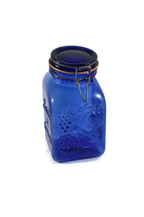 Vintage Casadis Milano Cobalt Blue Canister Casadis Milano