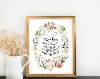 Scripture Print: A Season and a Time