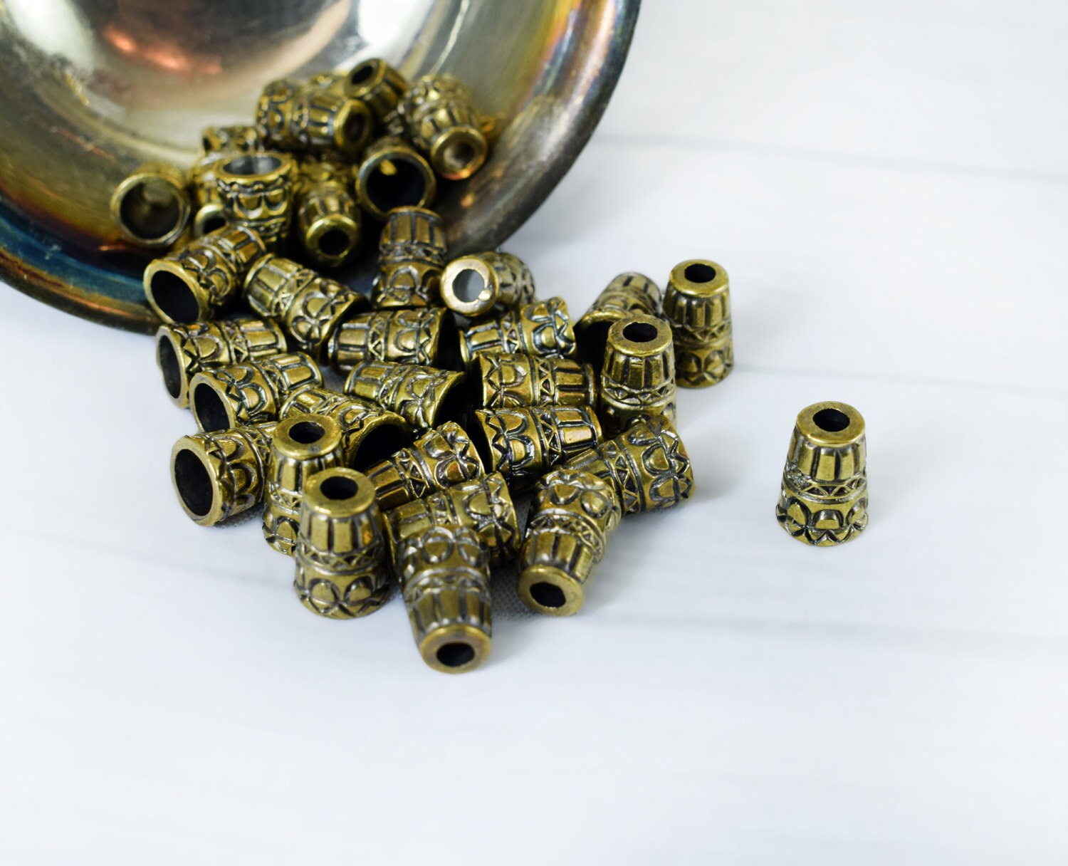 Antique Bronze Bead Caps Cone Bead Caps Jewelry Making