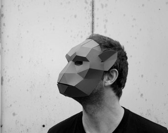 Monkey Mask - make your own from recycled card with this simple PDF download