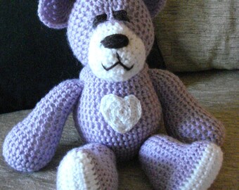 Crocheted teddy bear stuffed animal doll toy "Lonnie"