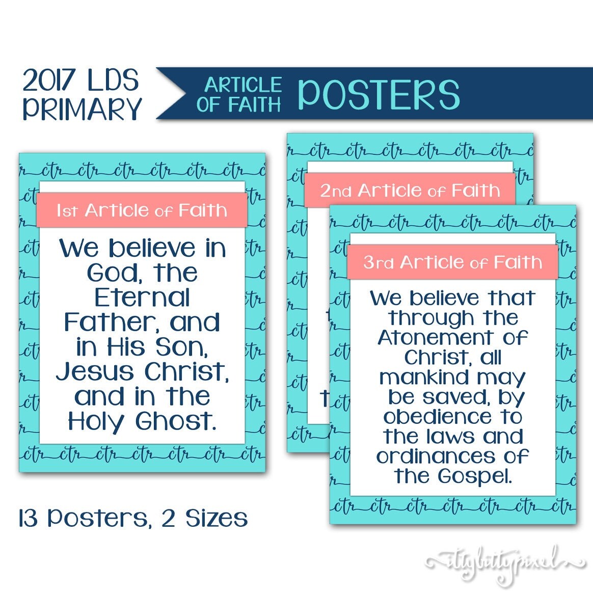 Articles of Faith Poster LDS Primary 2017 Theme PRINTABLE