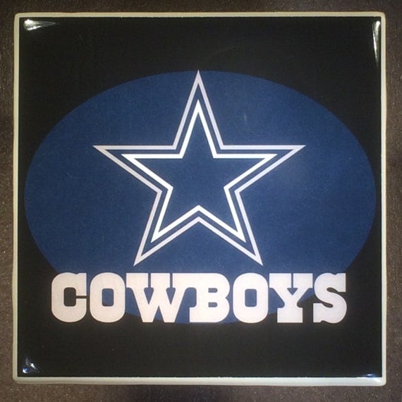 DALLAS COWBOYS NFL Ceramic Tile Coaster by CoasterLily on Etsy