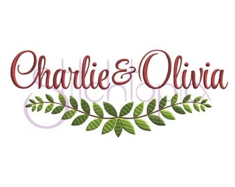 Leaves & Branches Garland Embroidery Accent Design - 7 Sizes Wedding Laurel Digital Machine Embroidery Design Frame - Instant Download Files