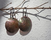 Copper earrings Rustic copper earrings Dangle earrings Disk earrings Handmade earrings Boho earrings Patina earrings Copper patina Copper earrings Rustic copper earrings Dangle earrings Disk earrings Handmade earrings Boho earrings Patina earrings Copper patina