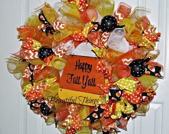 halloween wreath front door wreath deco mesh wreath candy corn wreath halloween - Halloween Candy Wreath halloween wreath front door wreath deco mesh wreath candy corn wreath halloween - Halloween Candy Wreath