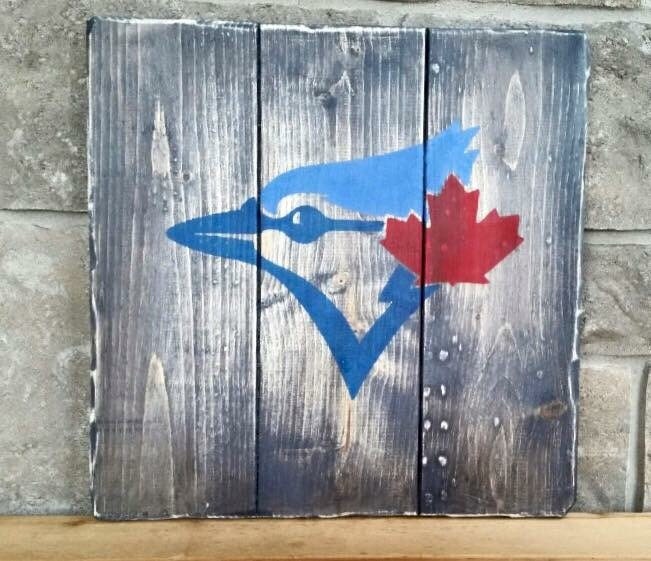 Toronto Blue Jays Wood Painted Sign Jays Baseball Sign
