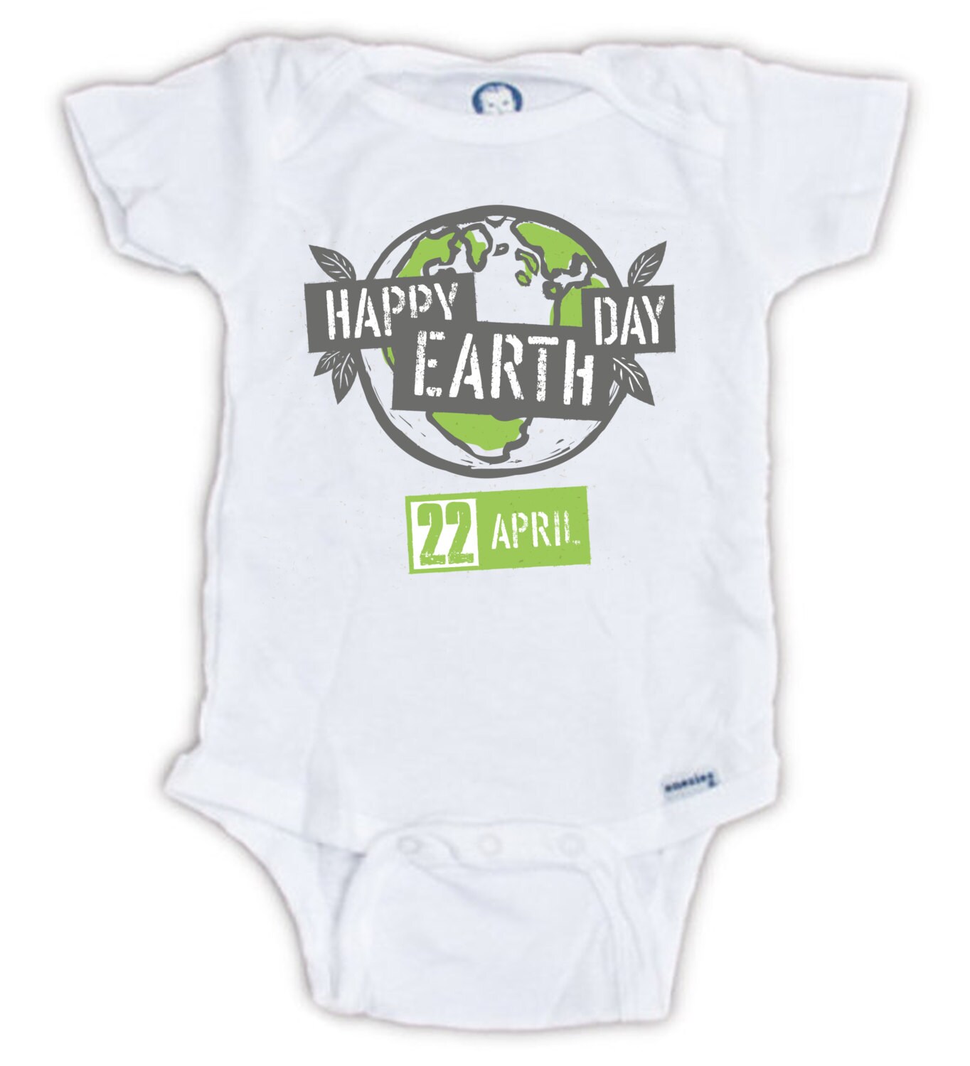 HAPPY EARTH DAY Baby Onesie Baby Bodysuit Baby by JujuApparel