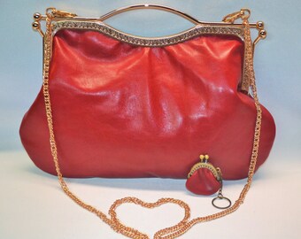 Leather Bag, Evening Clutch, Genuine Leather Handbag