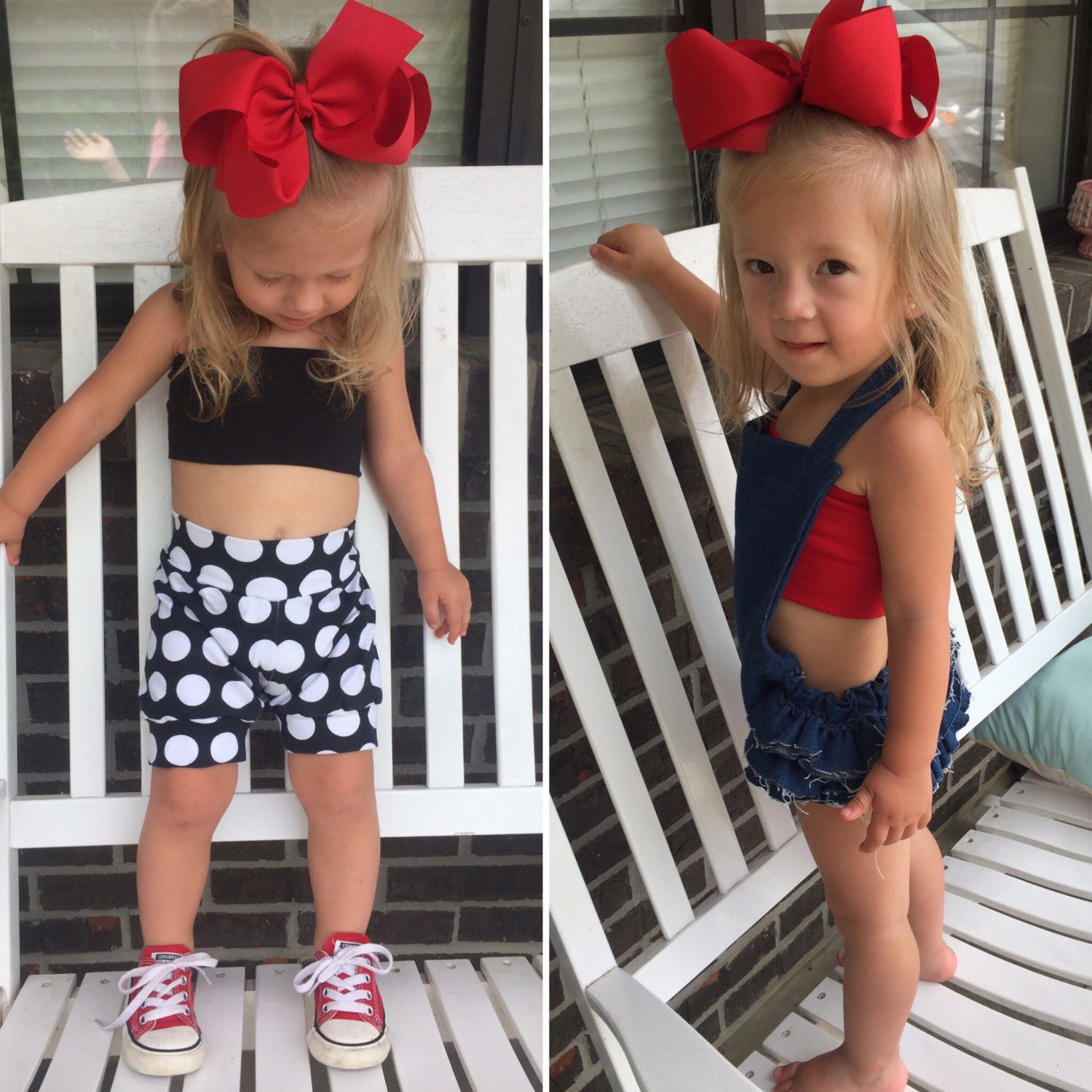 Baby/Child bandeau top crop top by LollipopGirlBowtique on Etsy
