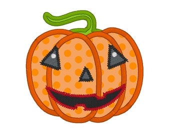 Halloween Pumpkin Applique Design, Halloween Pumpkin Machine Embroidery Design no: JGS00007-14