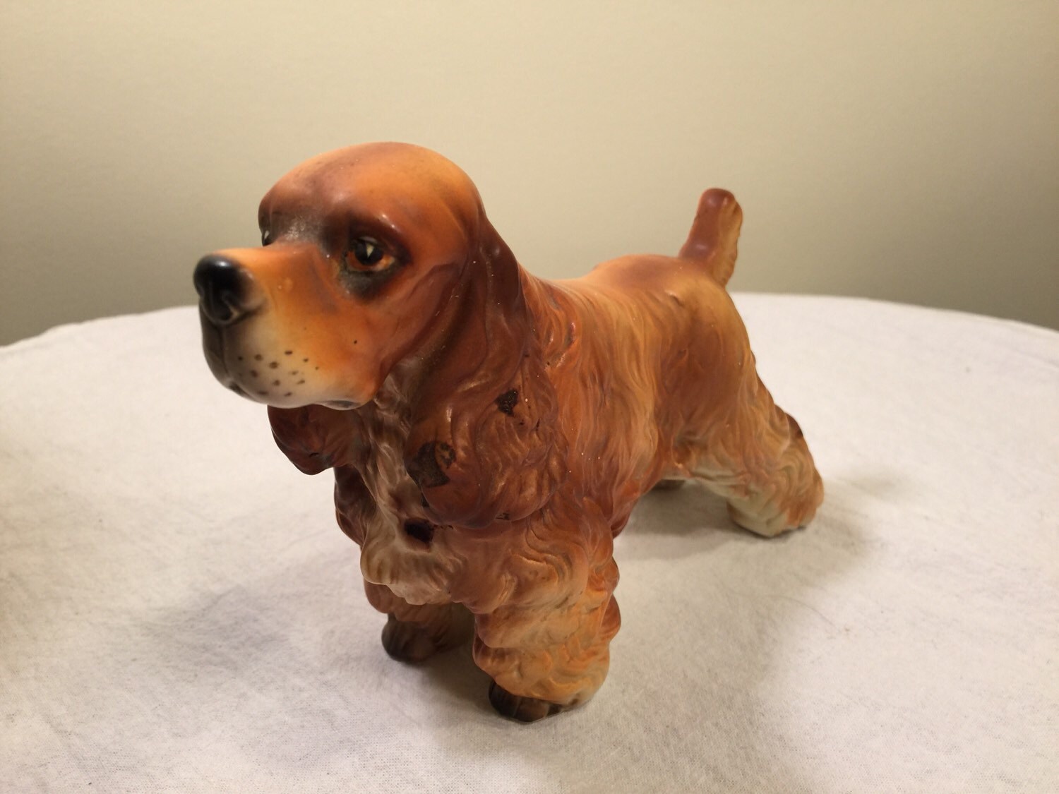 Cocker spaniel ceramic dog figurine made in japan cocker