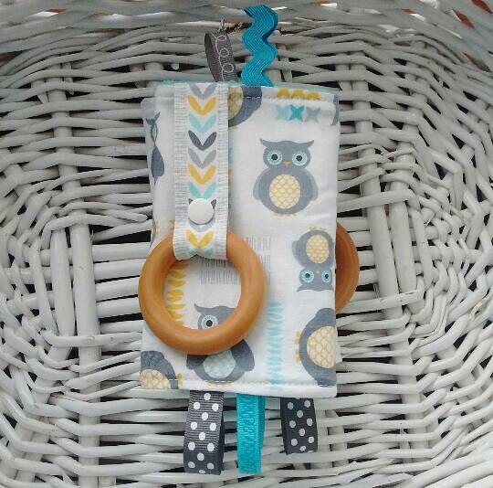 Baby Carrier Strap Covers with Teething Rings Drool Pads