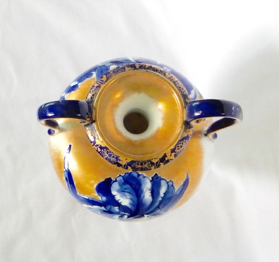 Royal Doulton Blue Iris Vase Art Nouveau Style by Petrushniks