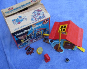 Rare Hasbro/Romper Room Mickey Mouse Clubhouse Weeble Wobbles (1976) in Original Box