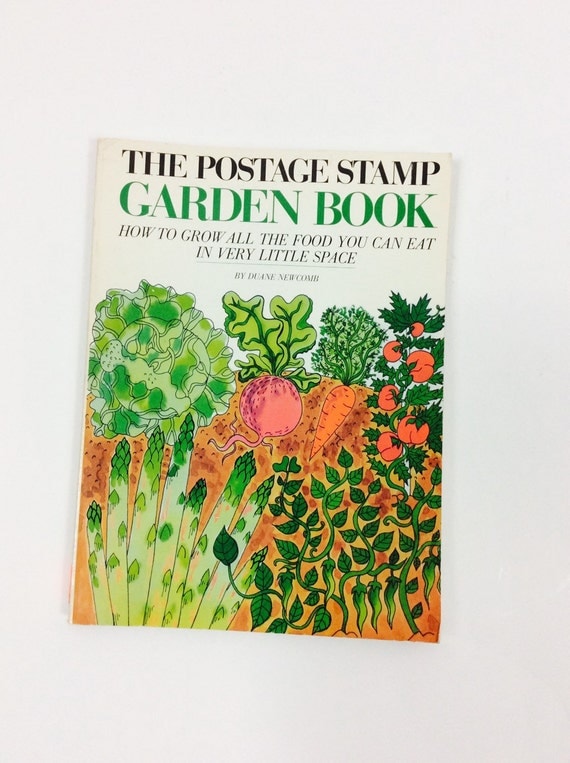 Postage stamp Garden book duane vintage gardening book
